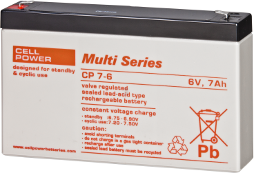 Akumulators Cellpower CP 7-6, 6V 7Ah