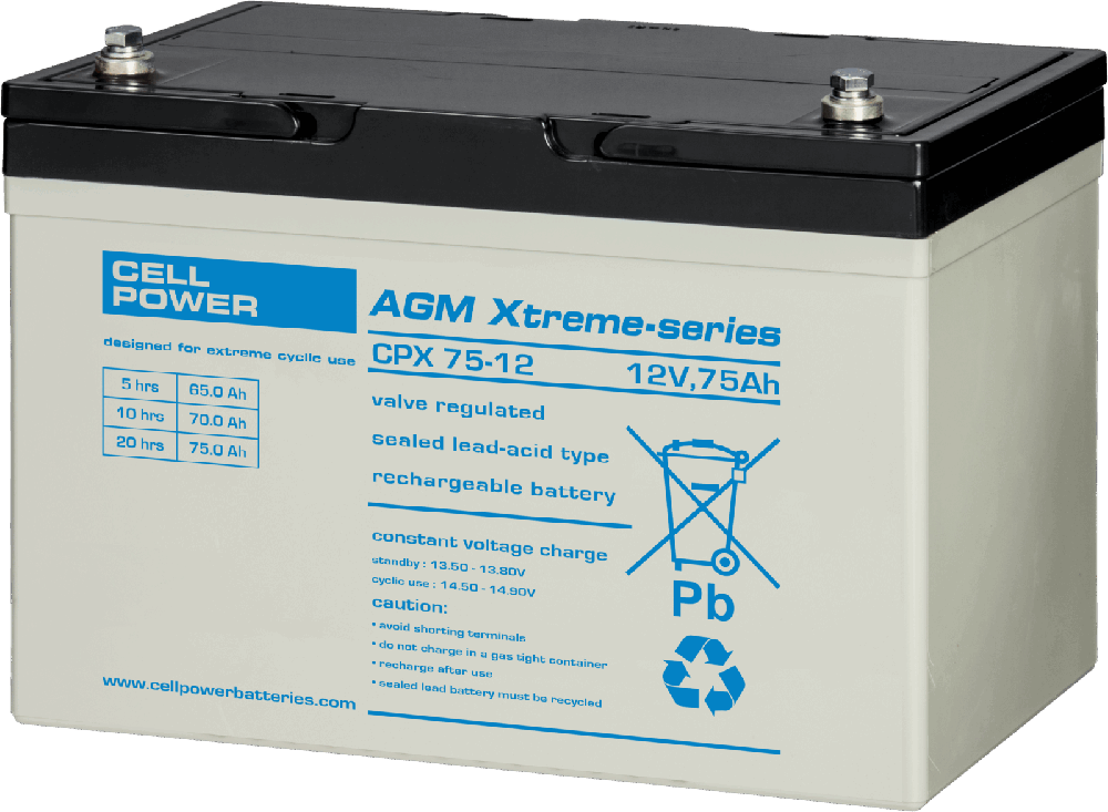 Akumulators Cellpower CPX 75-12, 12V 75Ah